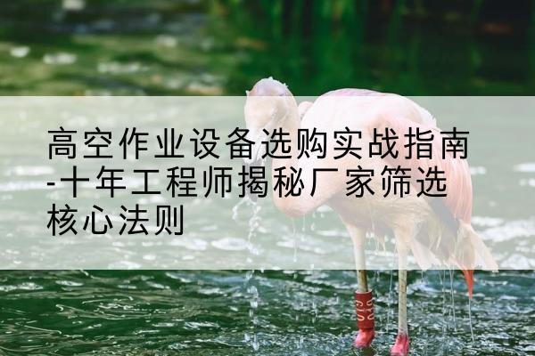 汉源剪叉式升降机厂家-高空作业设备选购实战指南-十年工程师揭秘厂家筛选核心法则