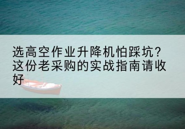 汉源高空作业升降机厂家推荐-选高空作业升降机怕踩坑？这份老采购的实战指南请收好